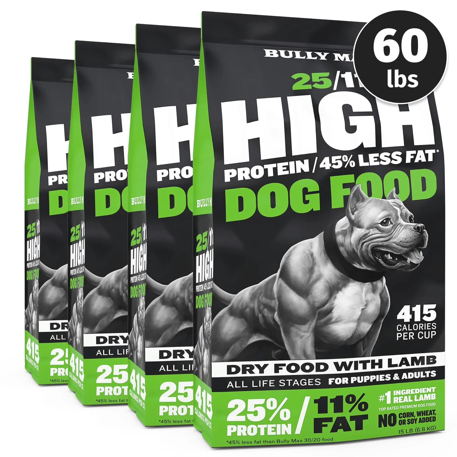 Bully Max 25/11 High Protein Lamb 45% Less Fat Dog Food - Image 13