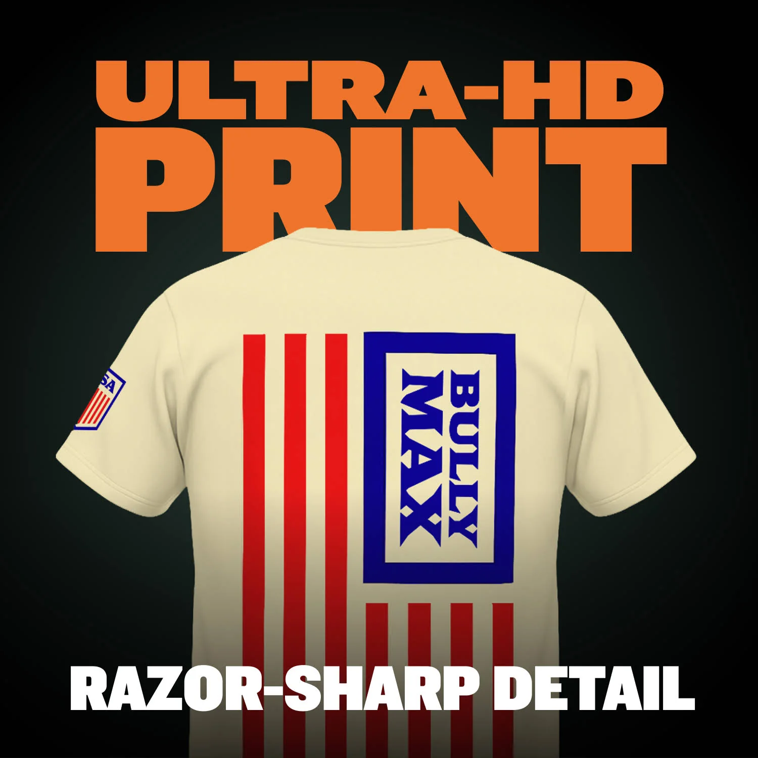 Bully Max USA Flag T-Shirt (Off White) - Image 5