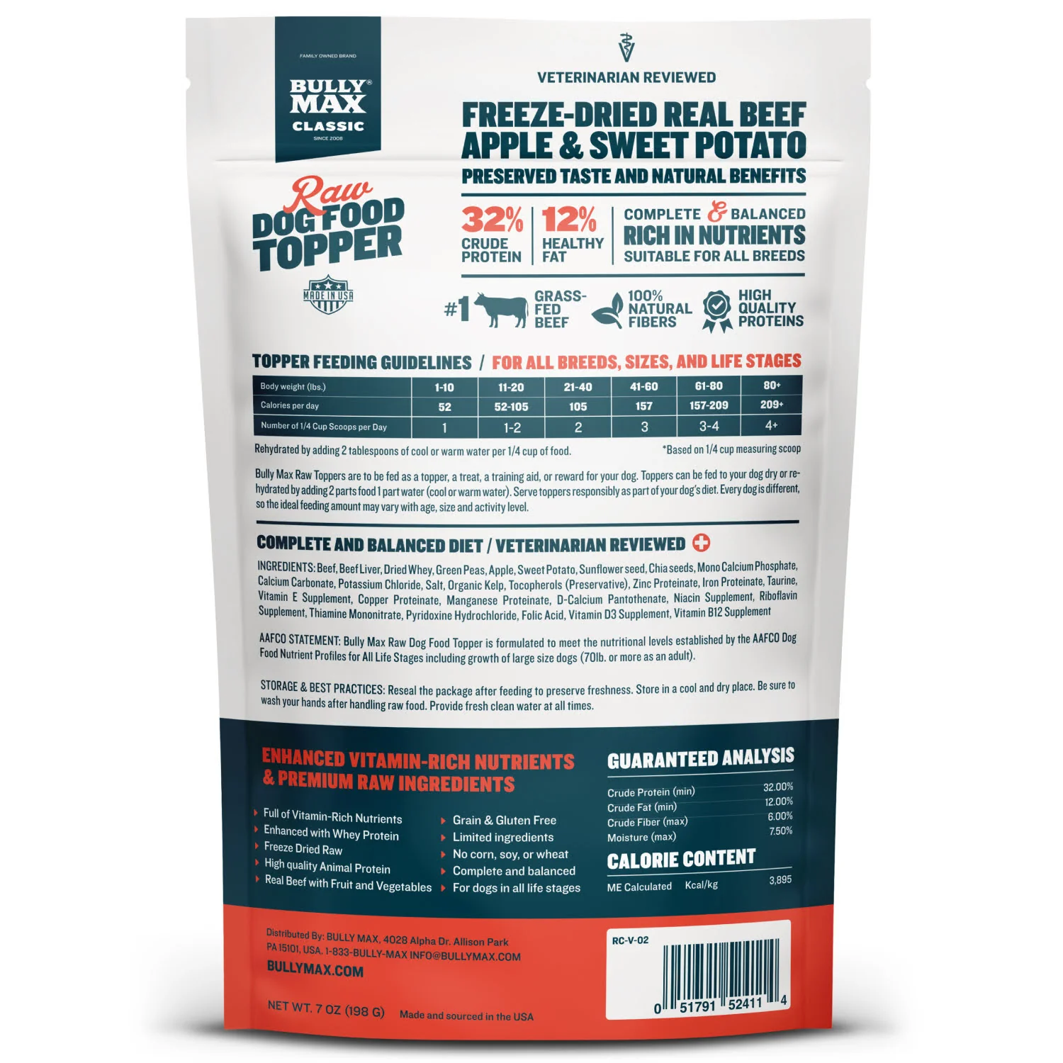 Bully Max Freeze-Dried Raw Dog Food Toppers Beef Flavor - Image 6