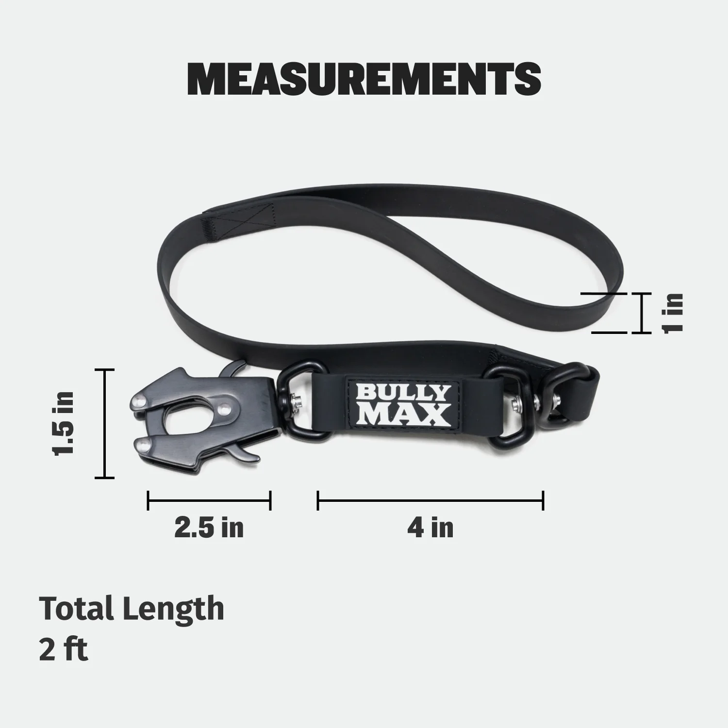 Waterproof Short Dog Leash (Black) - Image 4