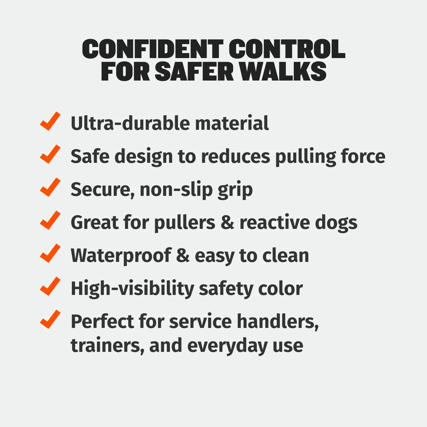 Waterproof Short Dog Leash (Orange) - Image 3
