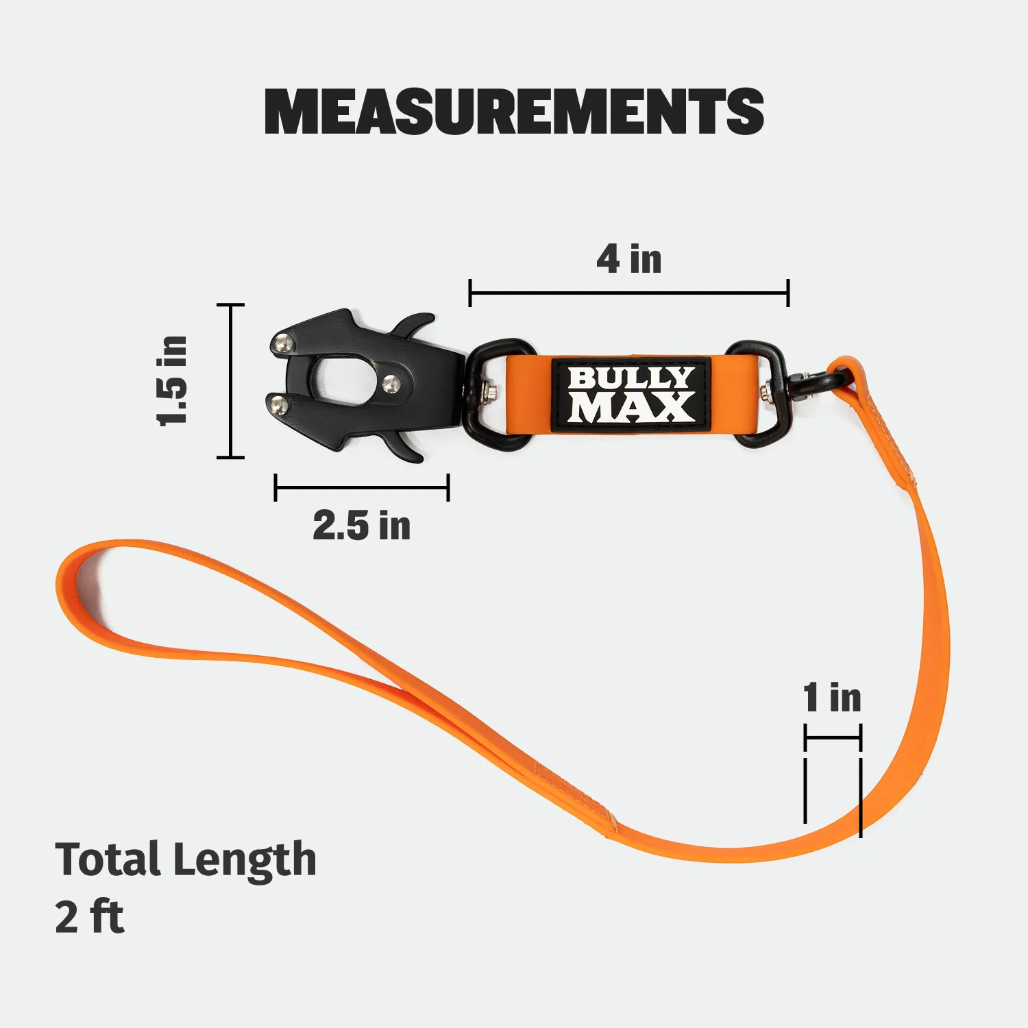 Waterproof Short Dog Leash (Orange) - Image 9